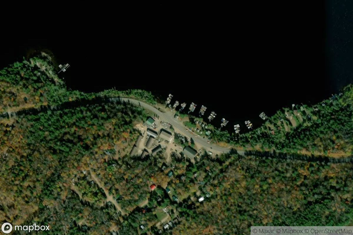 Satellite view of Burke's Marina