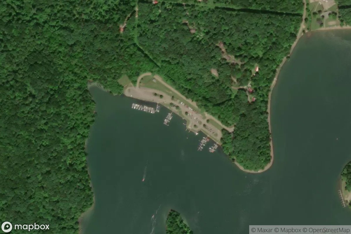 Satellite view of Burr Oak Marina