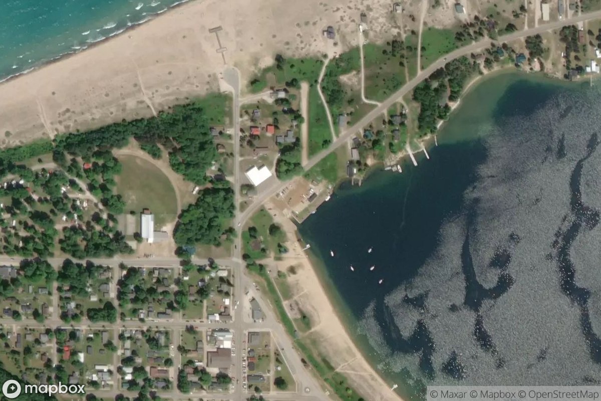 Satellite view of Burt Township Marina