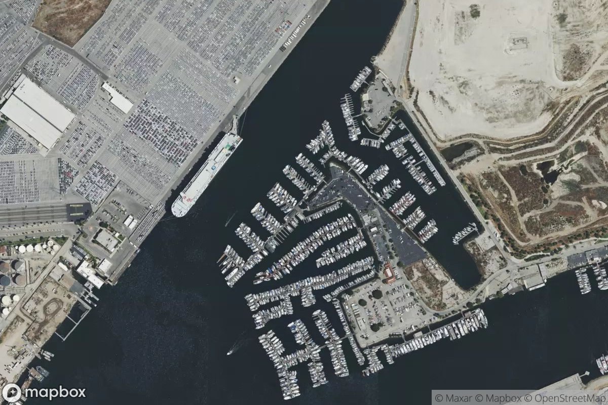Satellite view of California Yacht Marina - Wilmington