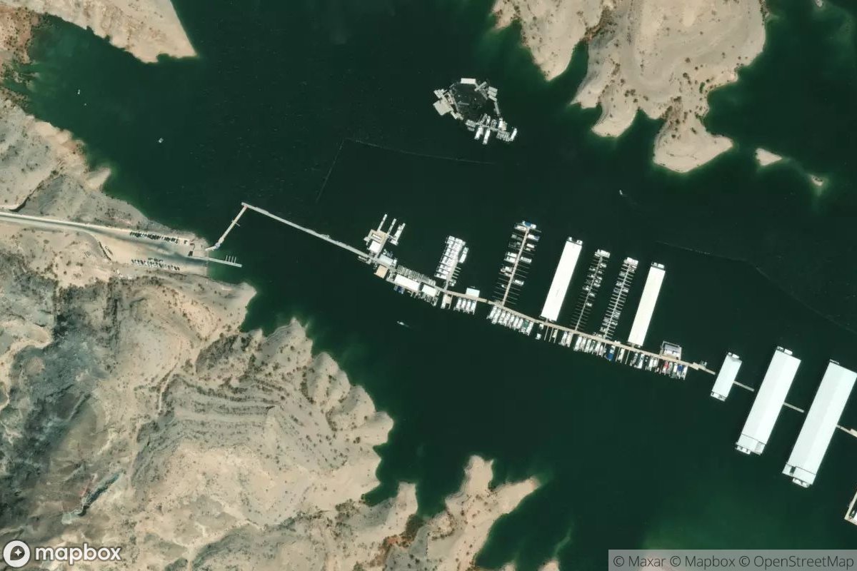Satellite view of Callville Bay Marina