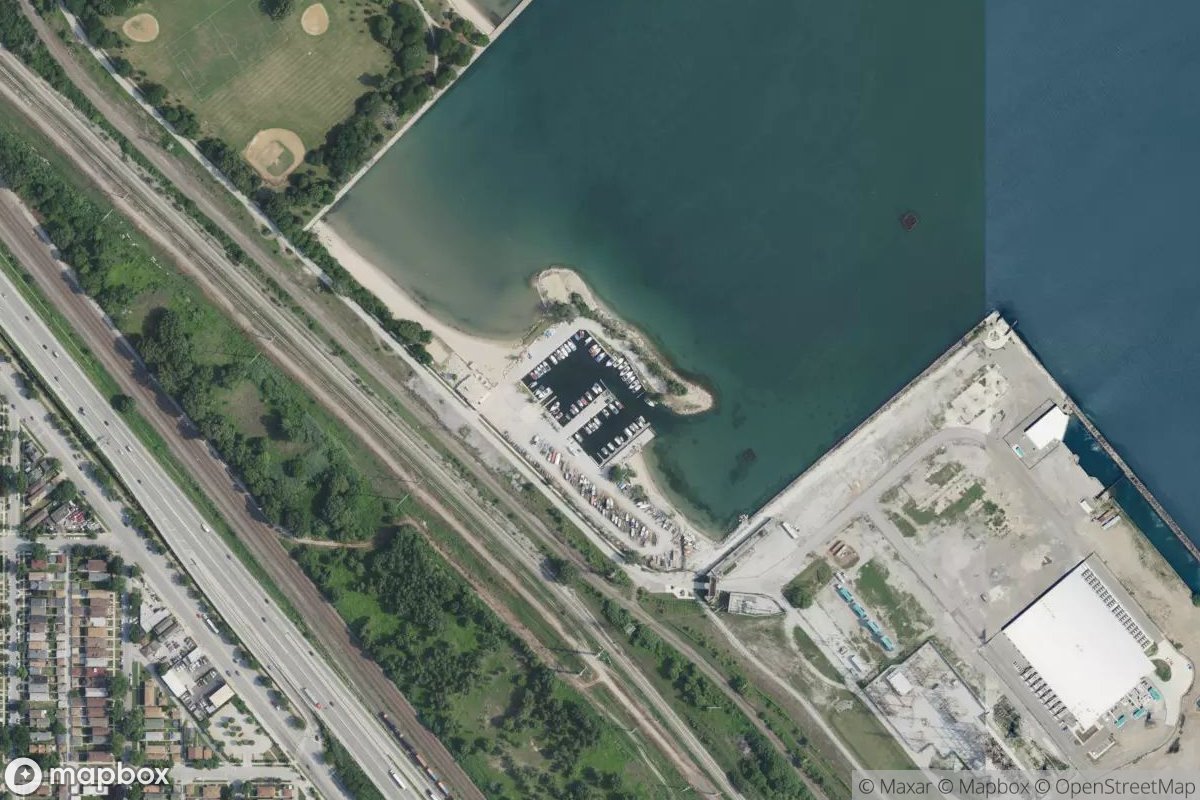 Satellite view of Calumet Harbor
