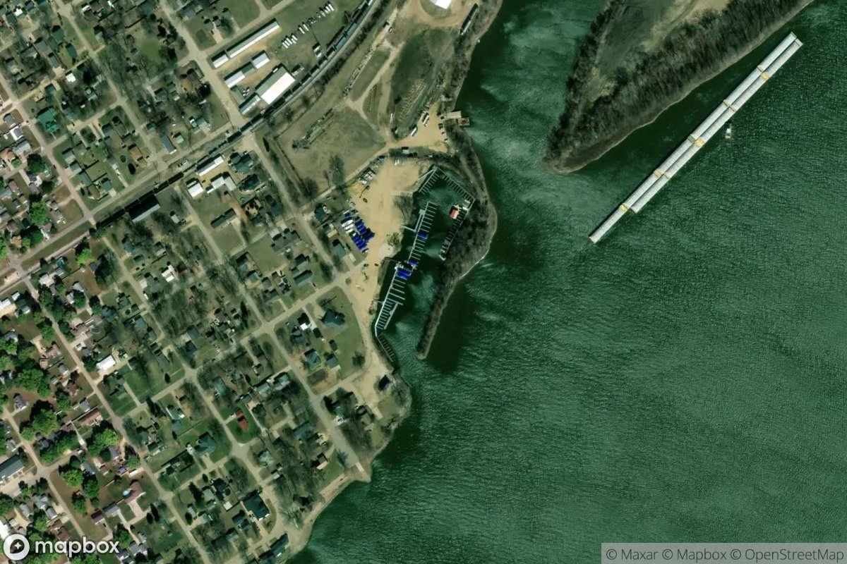 Satellite view of Camanche Harbor