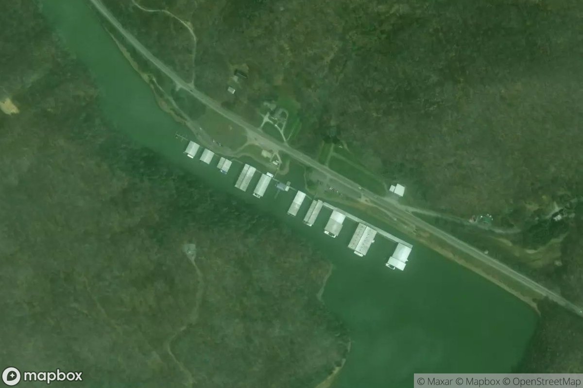 Satellite view of Caney Creek Marina