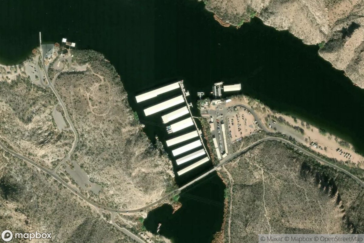 Satellite view of Canyon Lake Marina