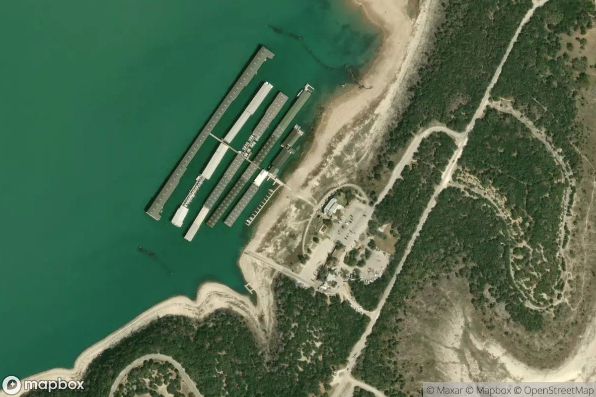 Satellite view of Canyon Lake Marina