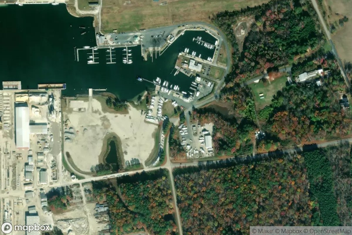 Satellite view of Cape Charles Yacht Center