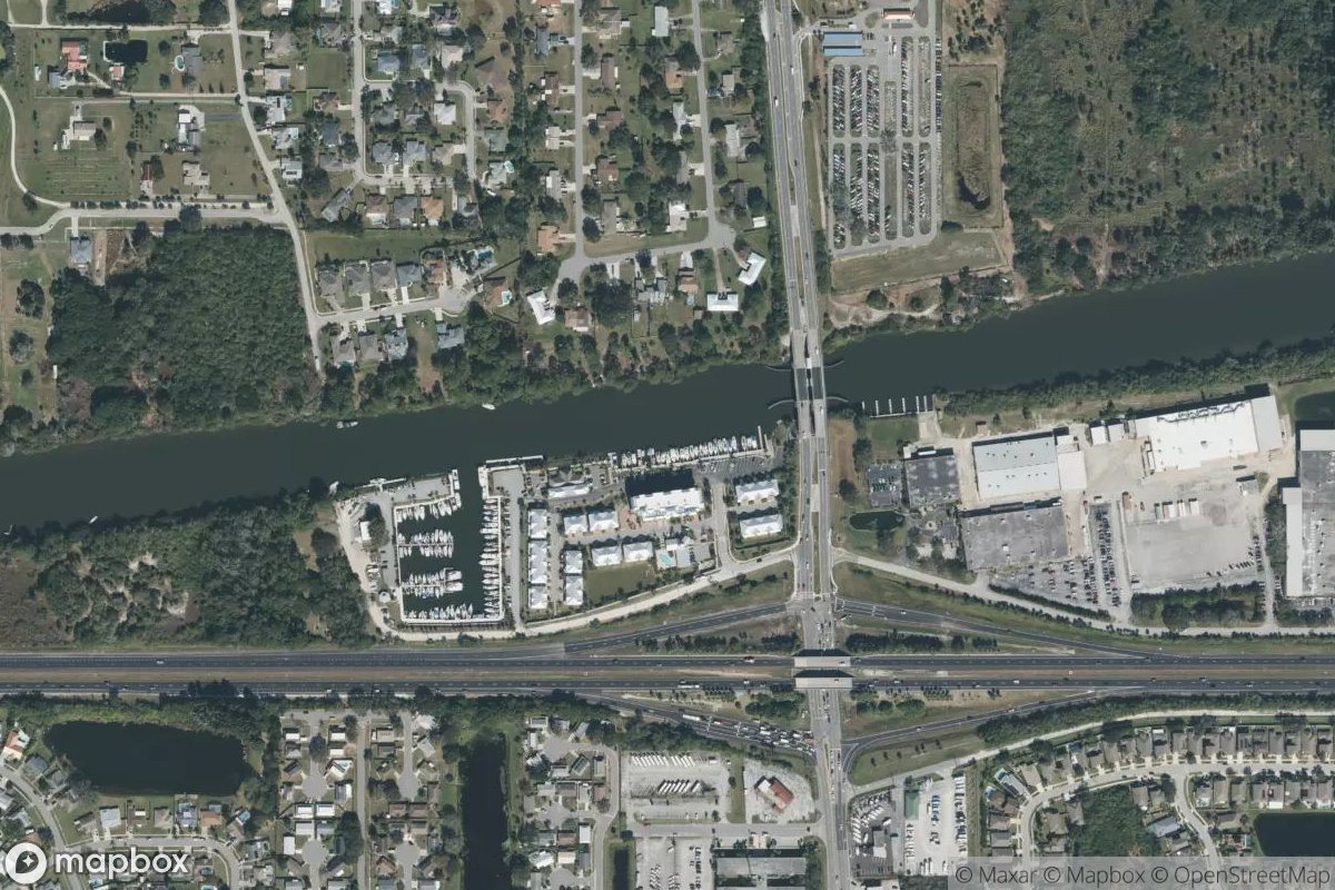 Satellite view of Cape Crossing Marina