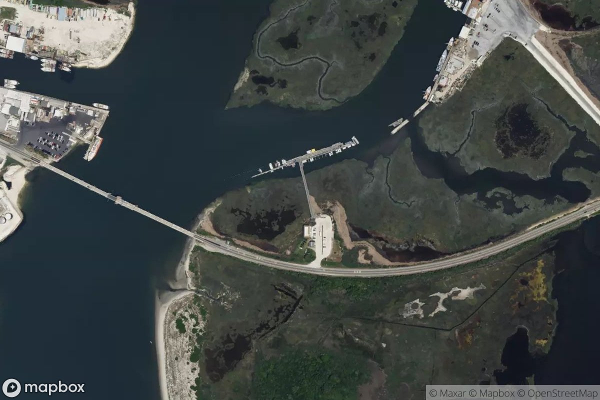 Satellite view of Cape May Inlet Marina