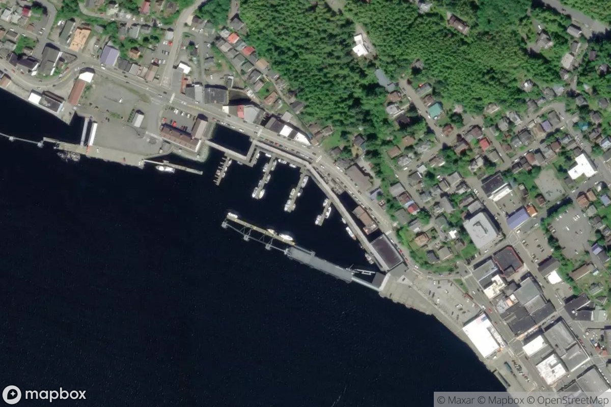 Satellite view of Casey Moran Harbor
