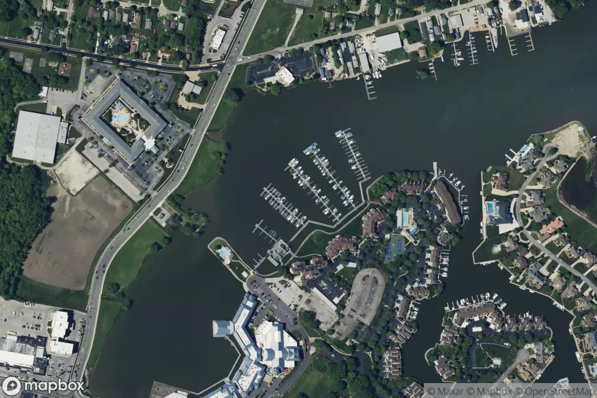 Satellite view of Castaway Bay Marina