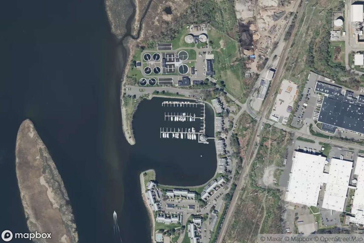 Satellite view of Caswell Cove Marina