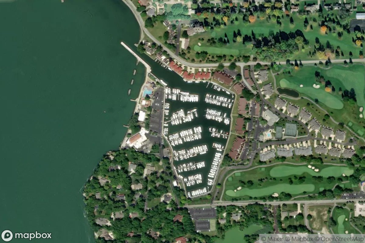 Satellite view of Catawba Island Club Marina