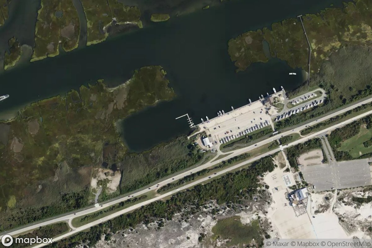 Satellite view of Cedar Beach Marina