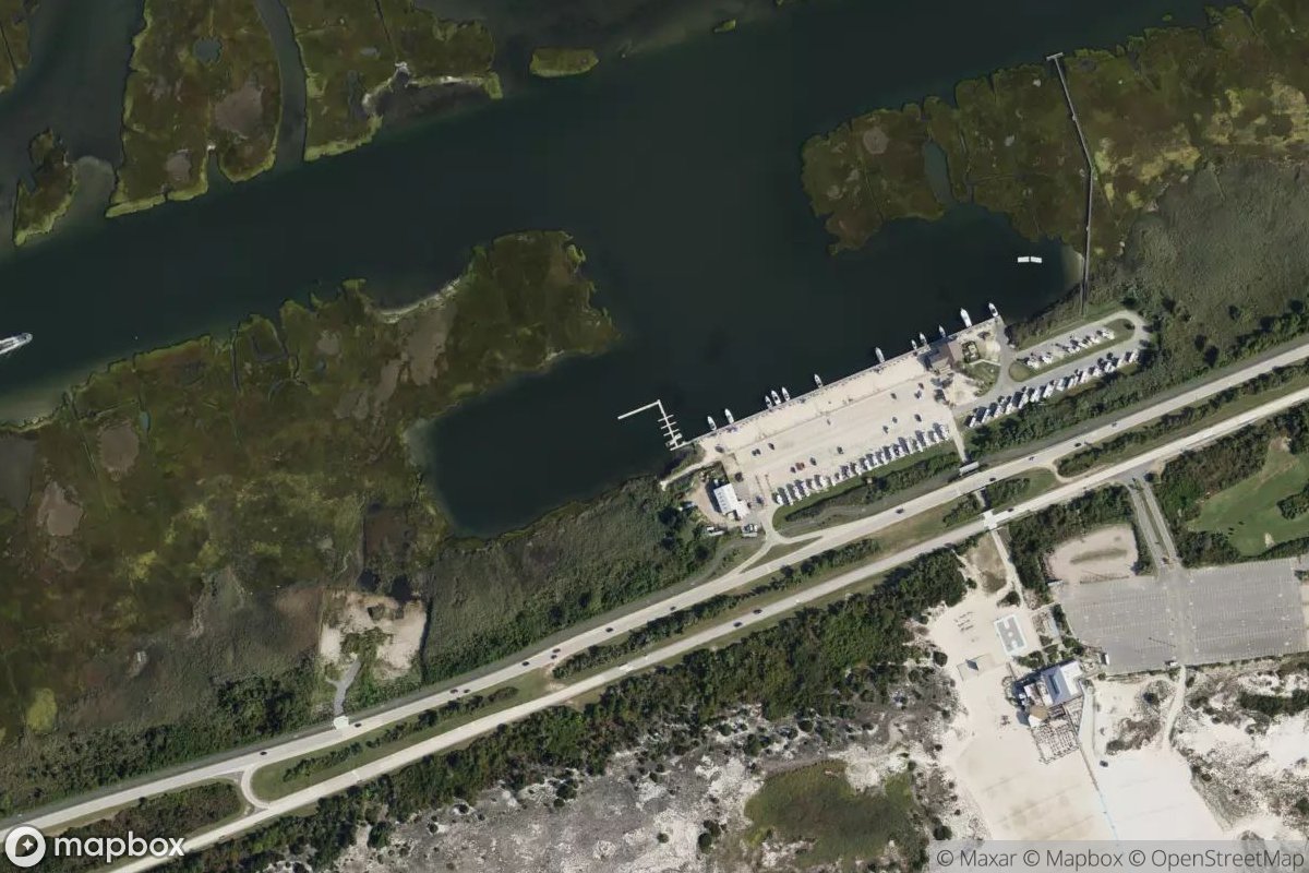 Satellite view of Cedar Beach Marina