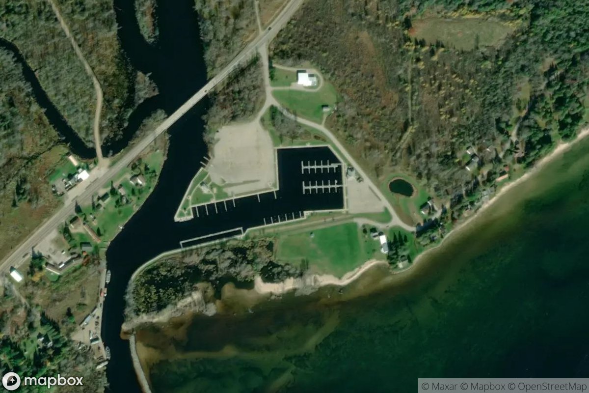 Satellite view of Cedar River State Harbor