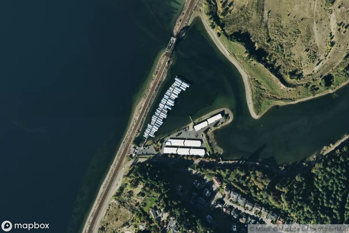 Satellite view of Chambers Creek Marina