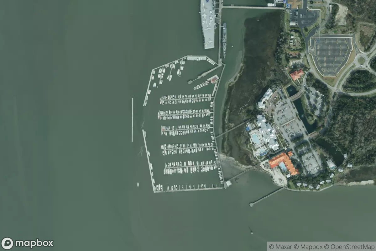 Satellite view of Charleston Harbor Marina