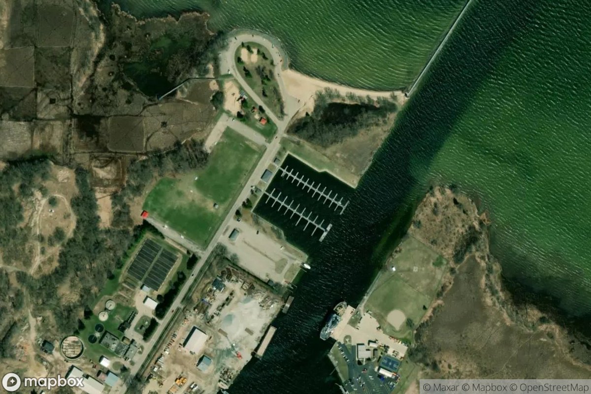 Satellite view of Cheboygan County Marina