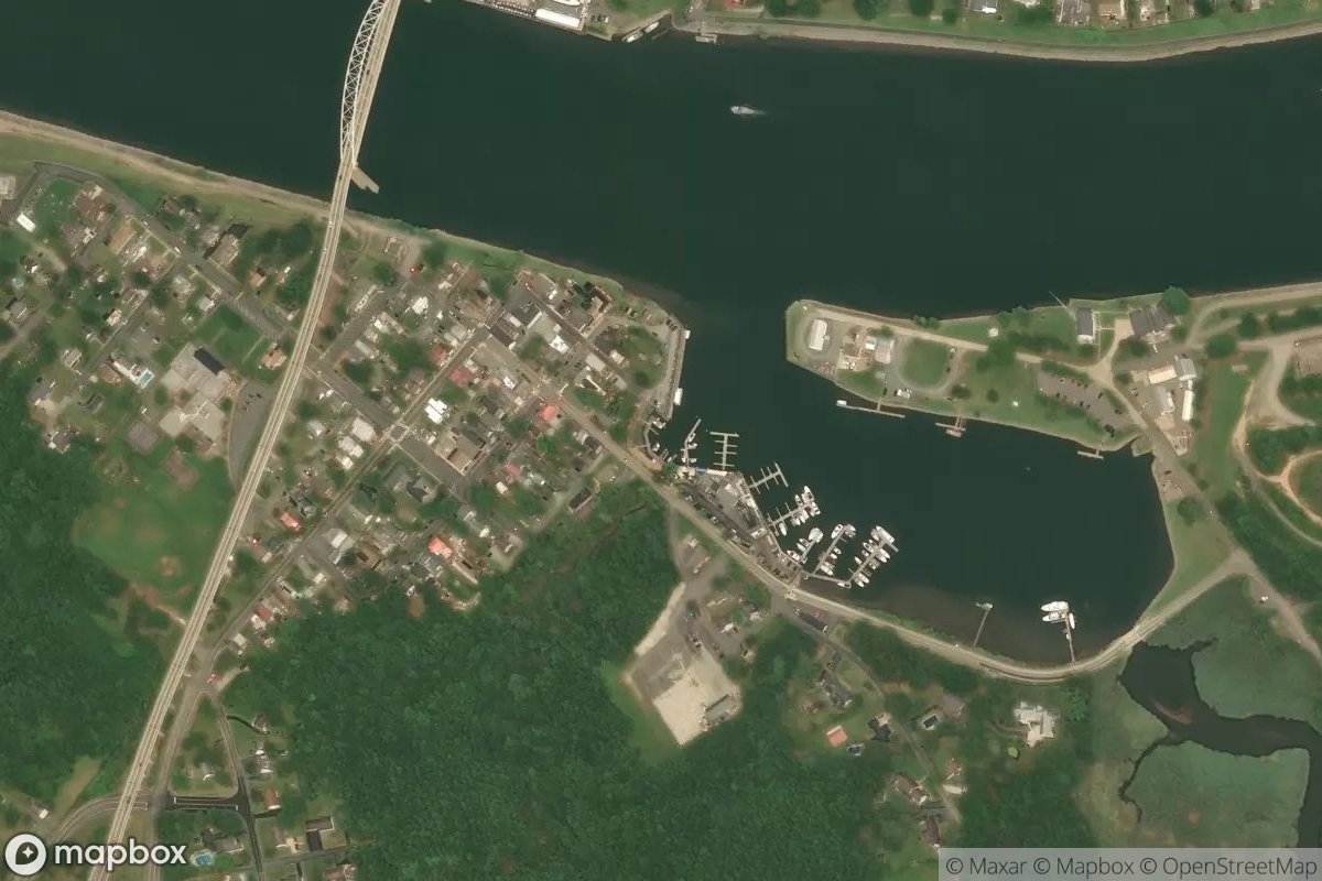 Satellite view of Chesapeake City Docks