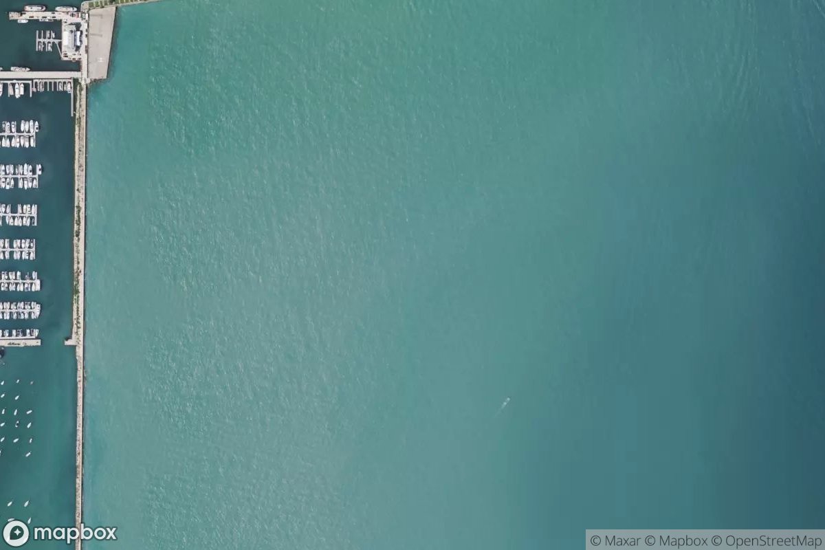 Satellite view of Chicago Harbor