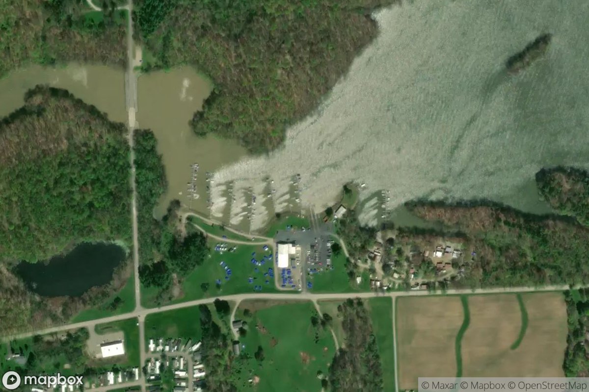 Satellite view of Clear Fork Reservoir Marina