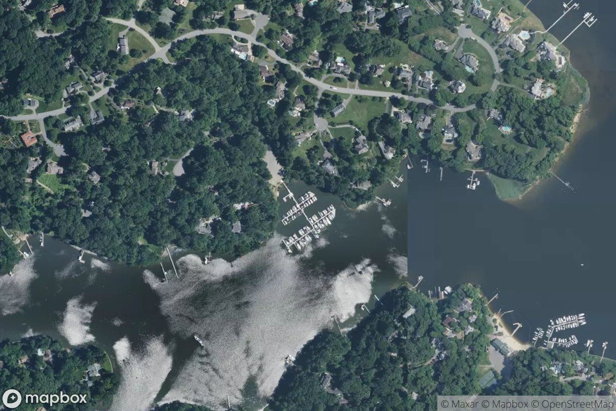 Satellite view of Clements Creek