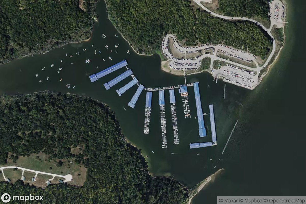 Satellite view of Clinton Lake Marina