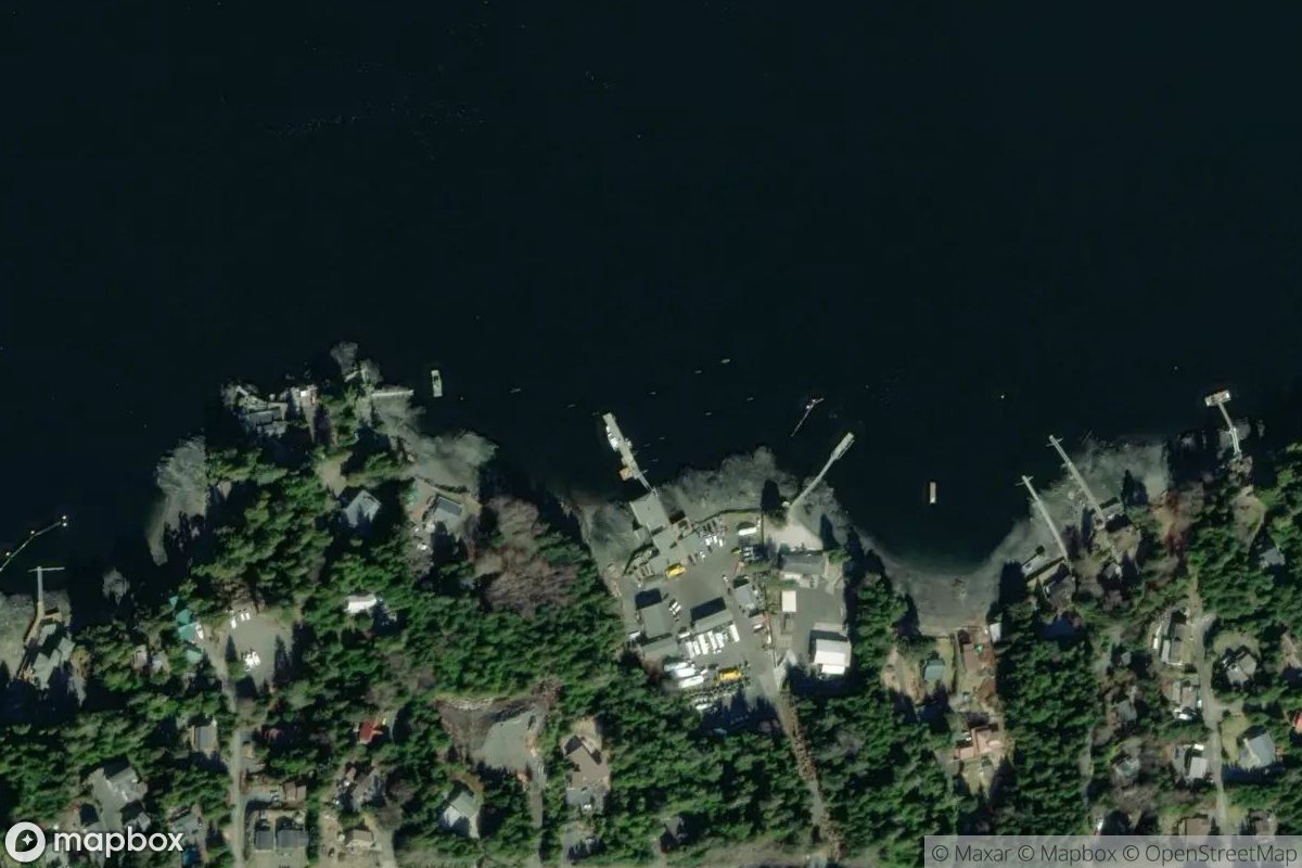 Satellite view of Clover Pass Marina