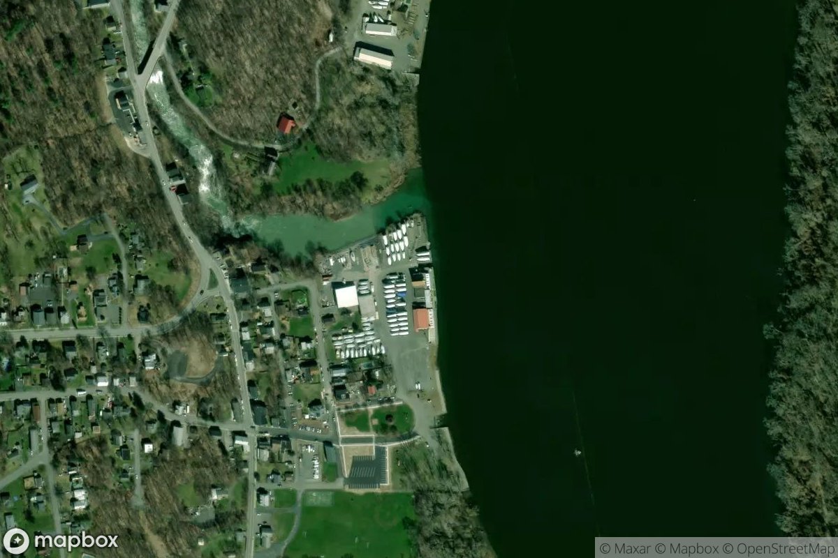 Satellite view of Coeymans Landing Marina