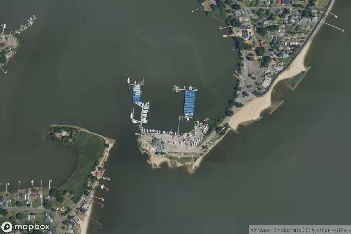 Satellite view of Colonial Beach Yacht Center