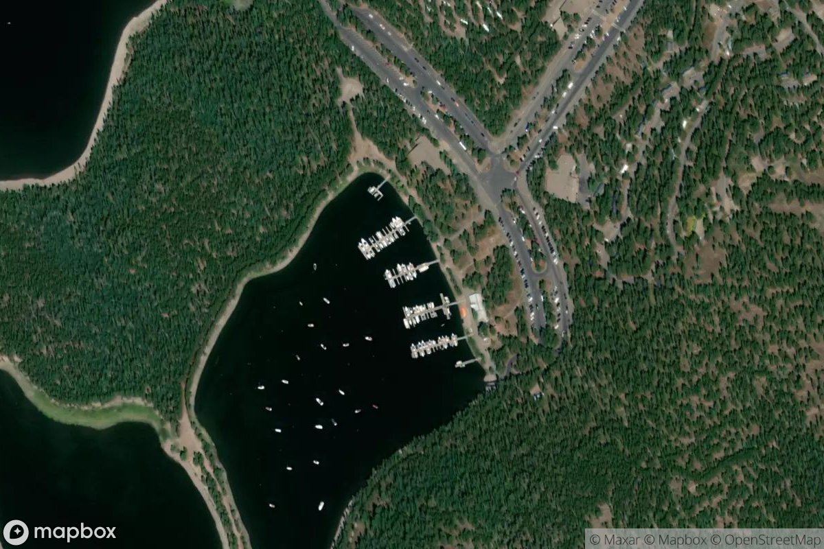 Satellite view of Colter Bay Marina