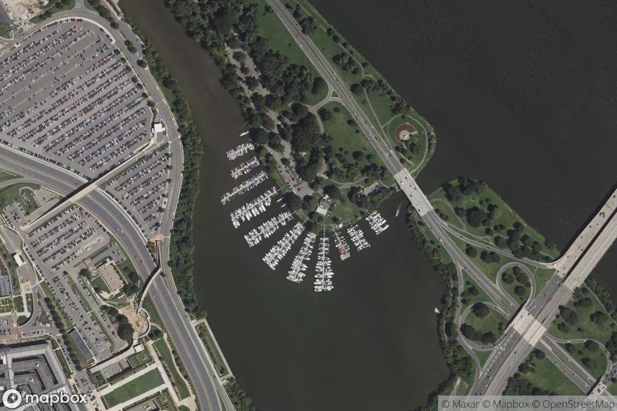 Satellite view of Columbia Island Marina