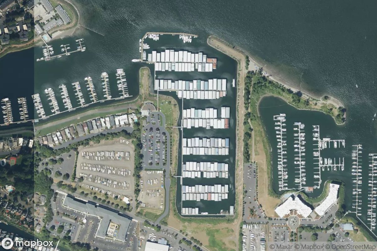 Satellite view of Columbia River Yacht Club