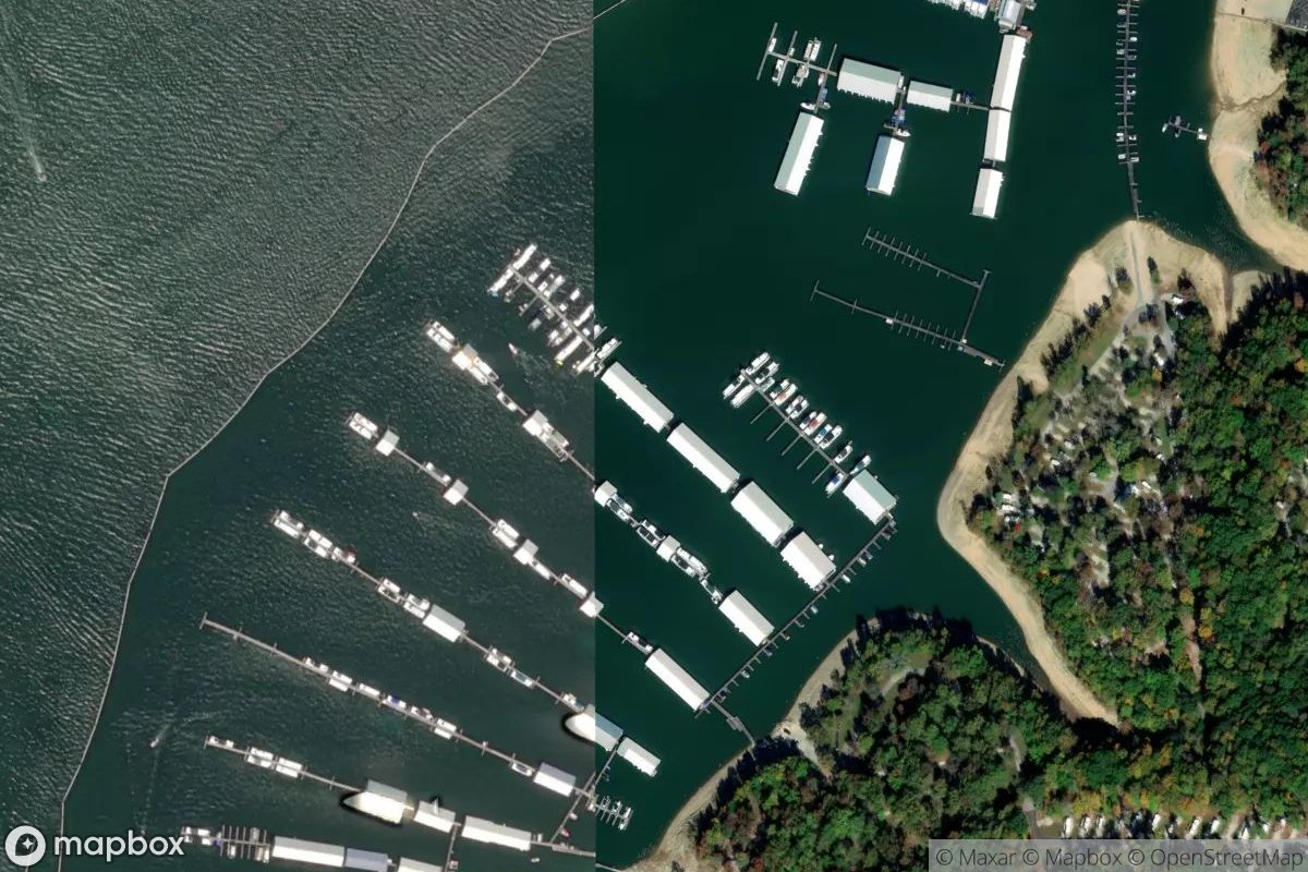 Satellite view of Conley Bottom Marina