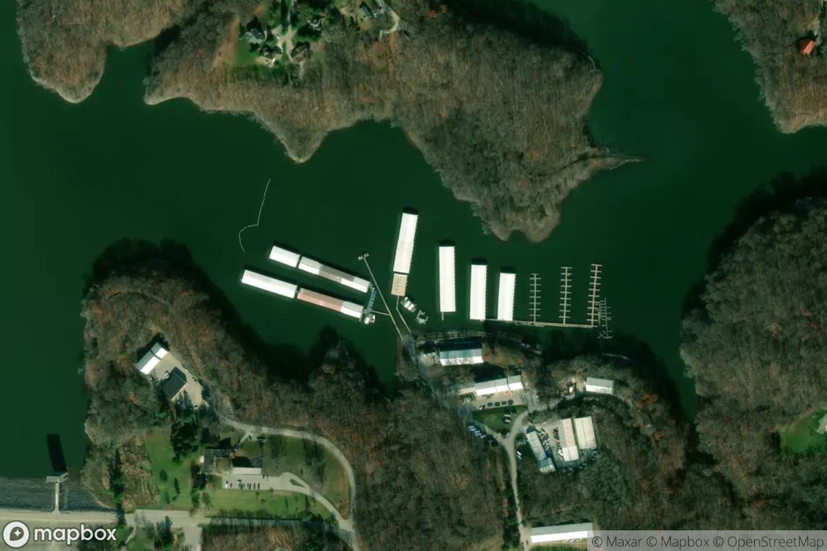 Satellite view of Coralville Lake Marina