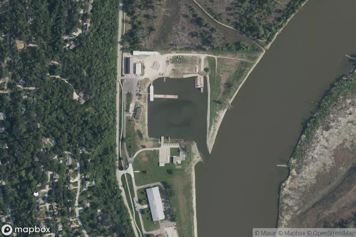 Satellite view of Corps of Engineers Basin