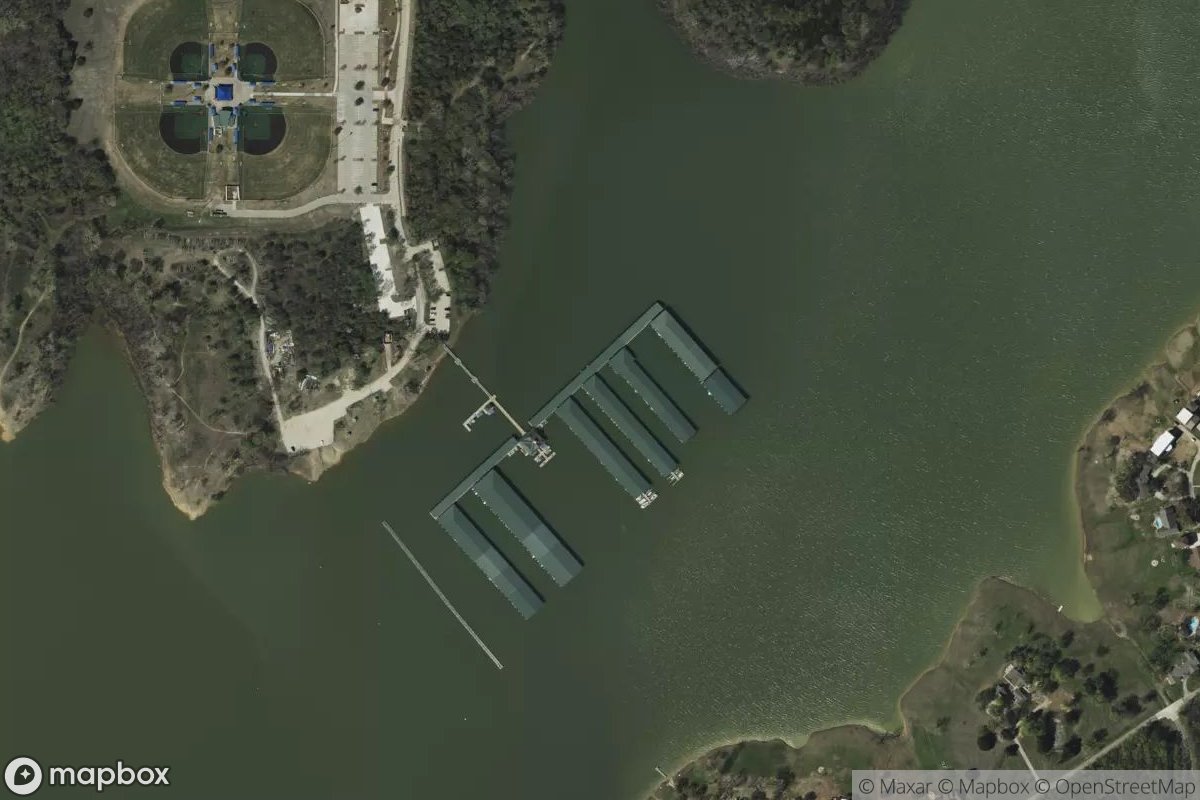 Satellite view of Cottonwood Cove Marina