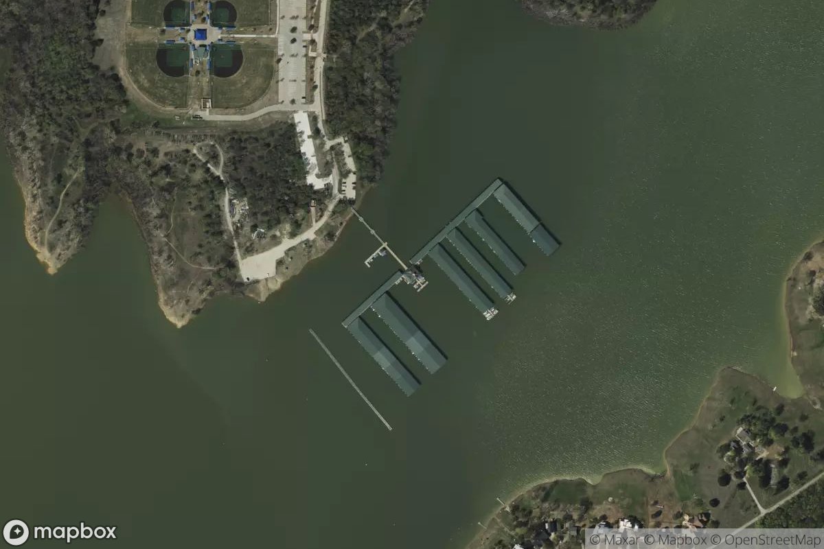 Satellite view of Cottonwood Cove Marina