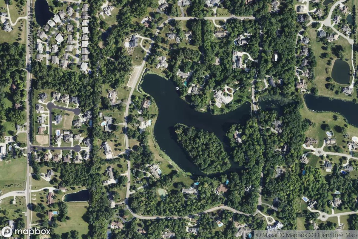 Satellite view of Covington Lake