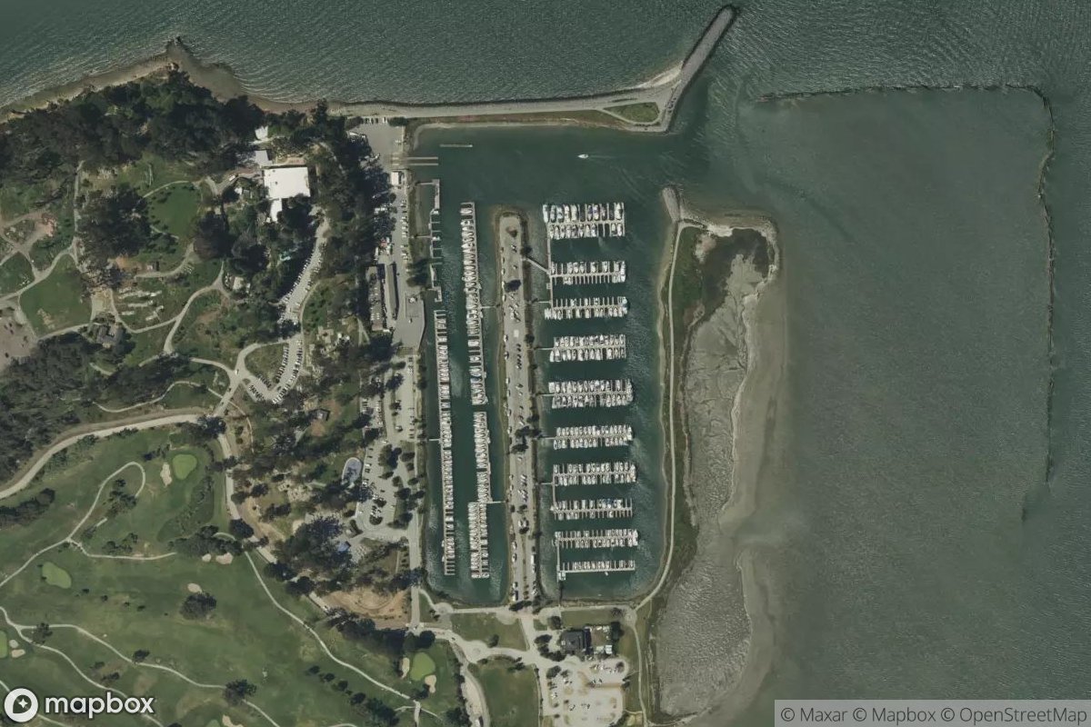 Satellite view of Coyote Point Marina