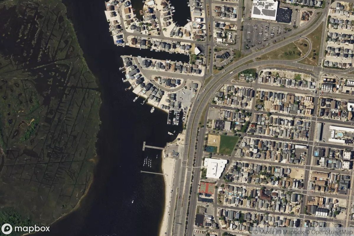 Satellite view of Cranberry Inlet Marina