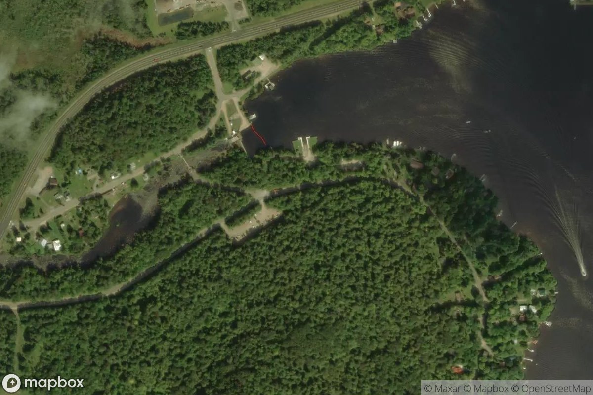 Satellite view of Cranberry Lake Boat Launch