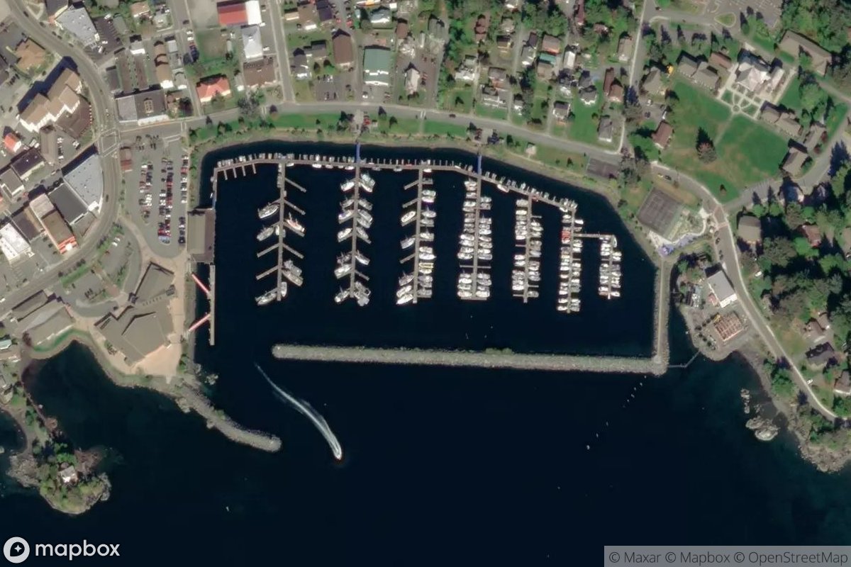 Satellite view of Crescent Harbor