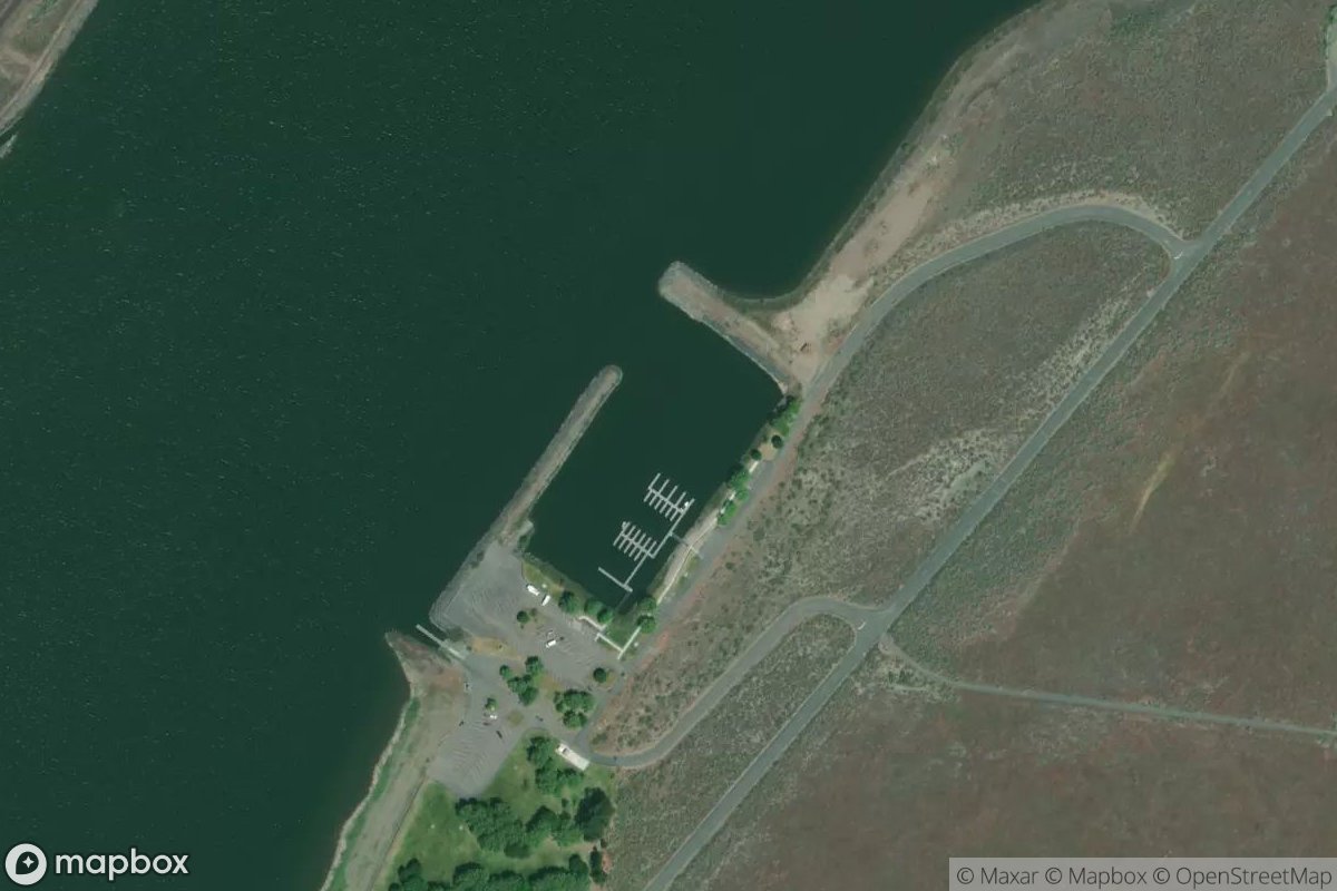 Satellite view of Crow Butte Park Marina