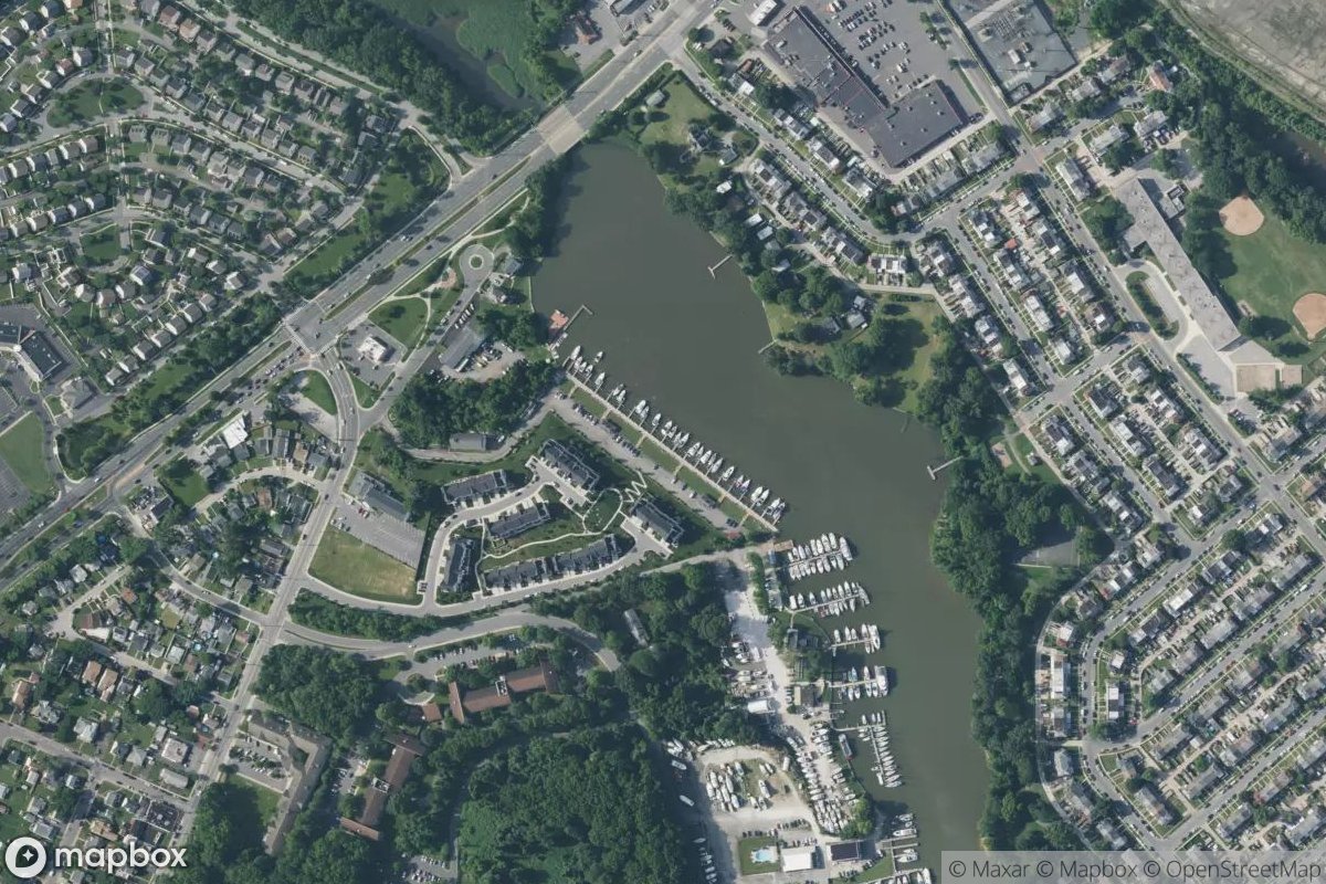 Satellite view of Cutter Boardwalk Marina