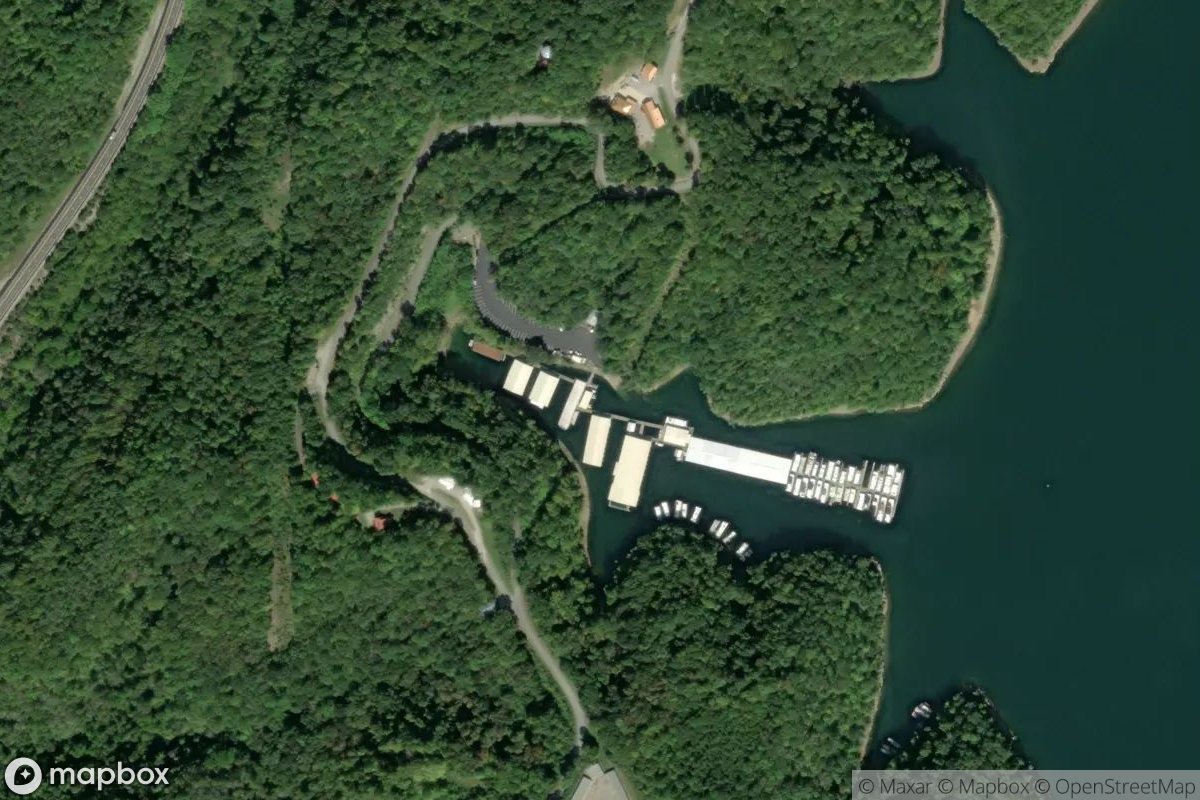 Satellite view of Dale Hollow Marina