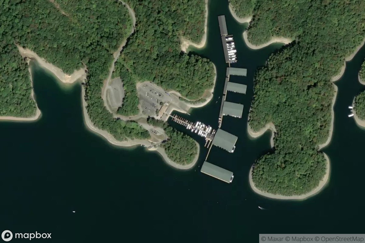 Satellite view of Dale Hollow State Park Marina