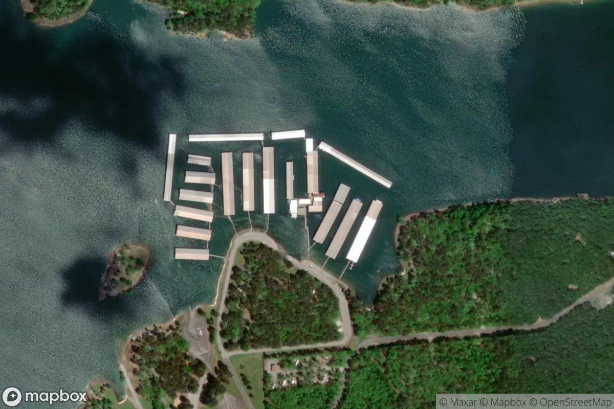 Satellite view of Dam Site Marina