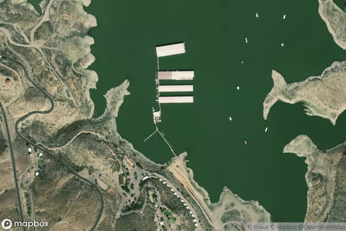 Satellite view of Dam Site Marina